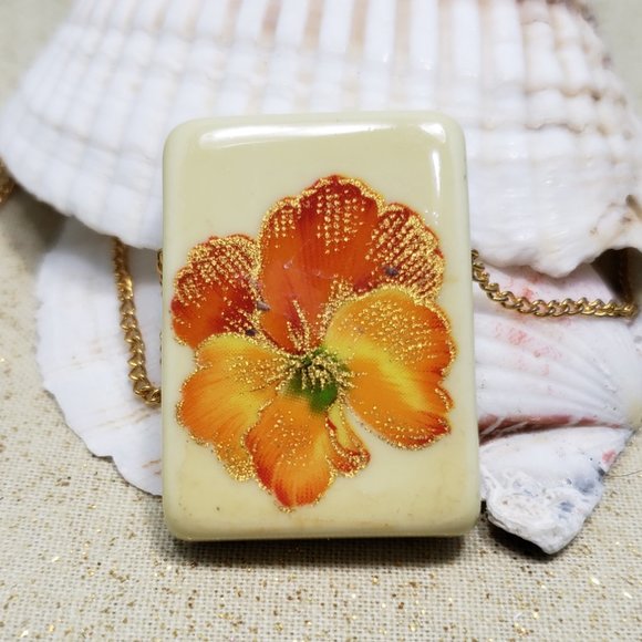 Vintage Jewelry - Vintage Japanese Ceramic Cloisonne-mimic Necklace